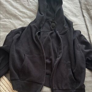 SKIMS Charcoal Zip-Up Jacket